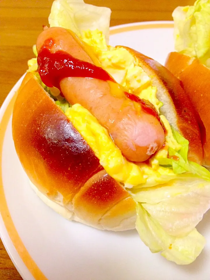 ミニホットドック🍞ウインナー＆玉子サラダ|まいりさん