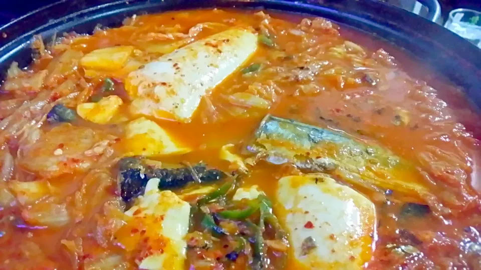 꽁치 순두부 김치찌개 #김치찌개 #순두부|Parkさん