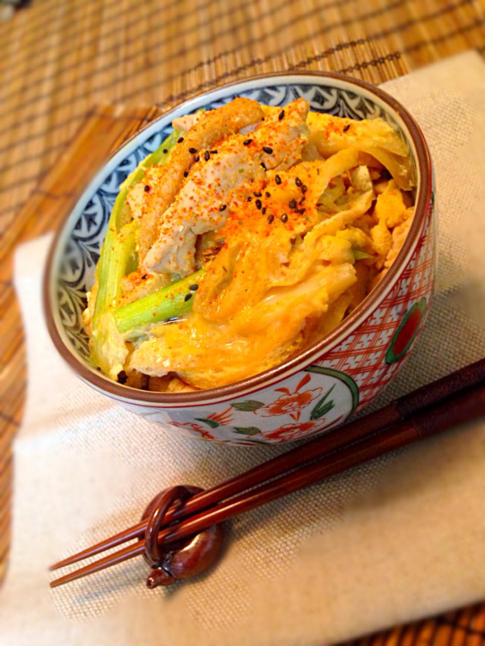 ササミの卵とじ丼🍗🍚Σ(￣。￣ﾉ)ﾉ💦