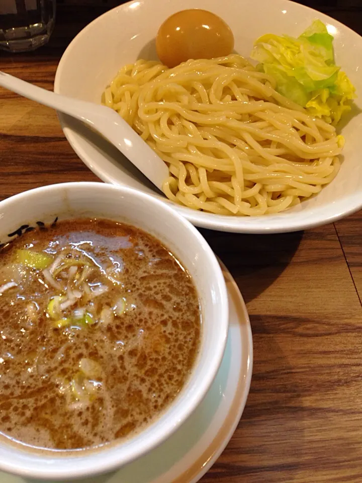 味玉煮干しつけ麺@五丁目煮干し(中野)|塩豚骨さん