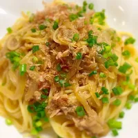 玉ねぎとツナの和風パスタ|みっこママさん