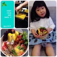 Snapdishの料理写真:My cooking class student made her owe lunch box for her girl|Amanda Linさん