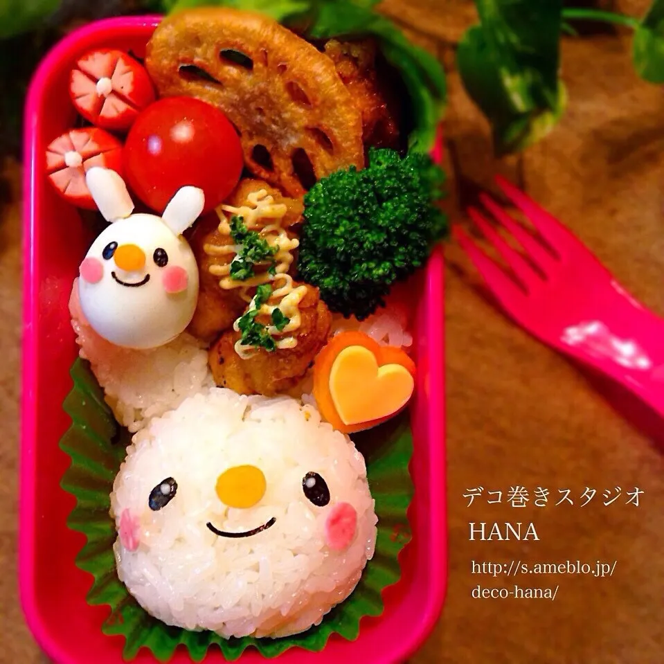 うさぎの親子子ども弁当|さとみ (satomi_foodart)さん