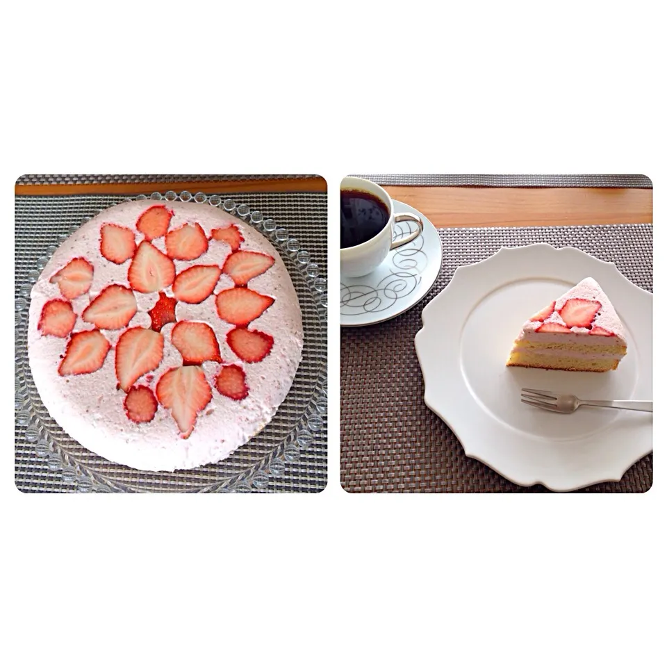 いちごのムースケーキ|Satomi Cafeさん