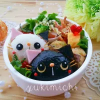 Snapdishの料理写真:ねこちゃん'S のお弁当☆☆|Michiyo Kasadaさん