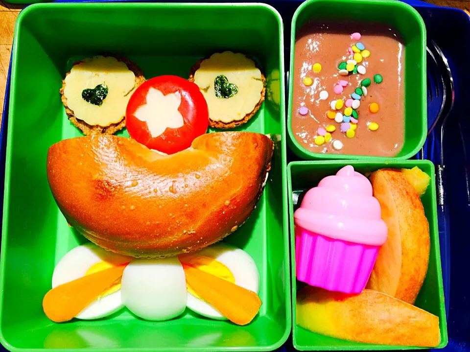 Snapdishの料理写真:Happy Face Bento Lunch and Snacks 030915|Cheryl Melnickさん