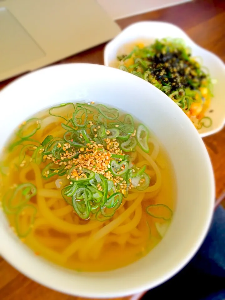 Snapdishの料理写真:讃岐うどんとたぬき丼|han-naさん