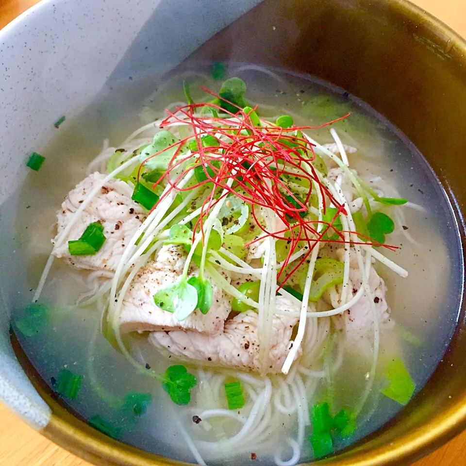 お鍋一つで鶏塩煮麺|カウンター嬢さん