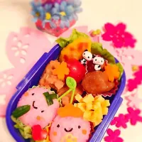 Snapdishの料理写真:さくらんぼお雛様弁当|Miyuさん