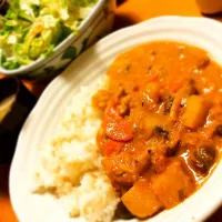 Snapdishの料理写真:手づくりルーのチキンカレー|han-naさん