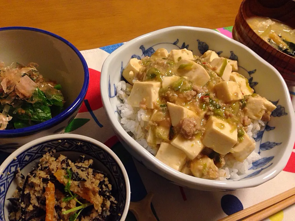 Mapo toufu donburi dinner!|mさん