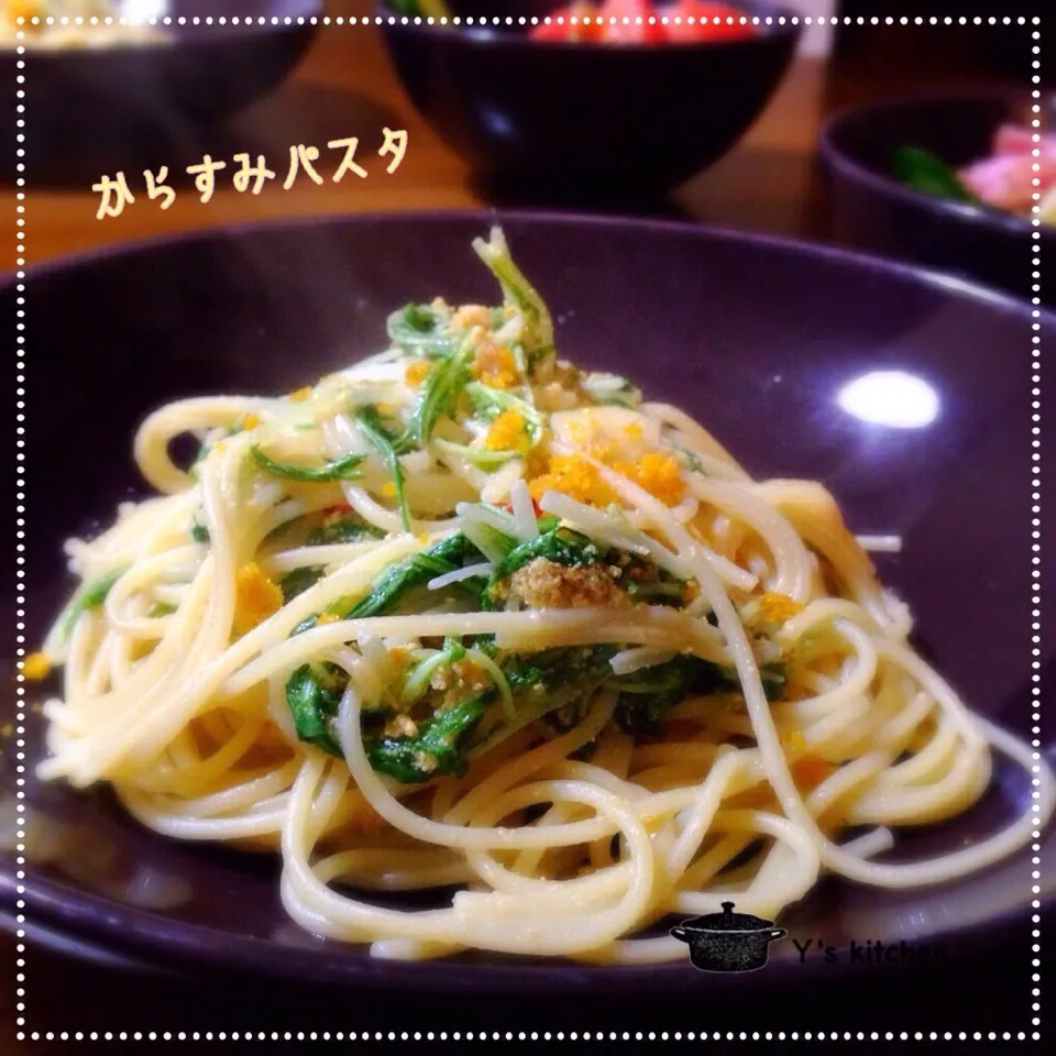 お土産のからすみで作ってみた からすみパスタ|yunさん