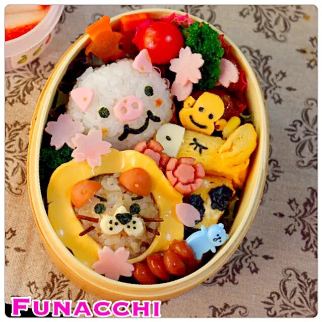 Zoo Bento Box ♡お別れ遠足のお弁当🐼🐨🐘🐯|funakeiさん