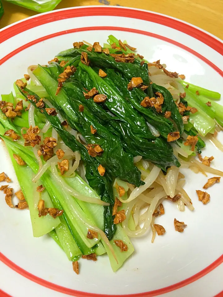 stir fry veggie w/crispy garlic|gachiyunaoさん