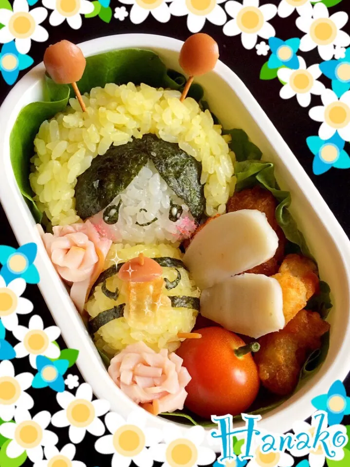 3月8日、ミツバチさくちゃん弁当。|hanakoさん