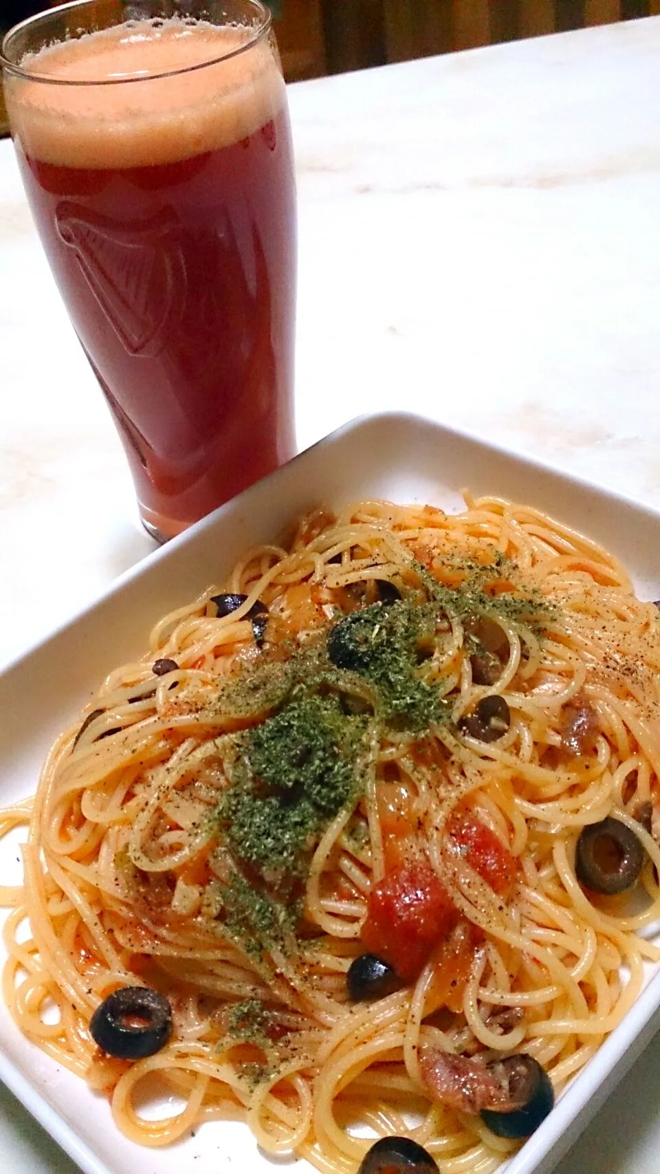 Snapdishの料理写真:Spaghetti alla Puttanesca ♪|Shintaro Yanoさん