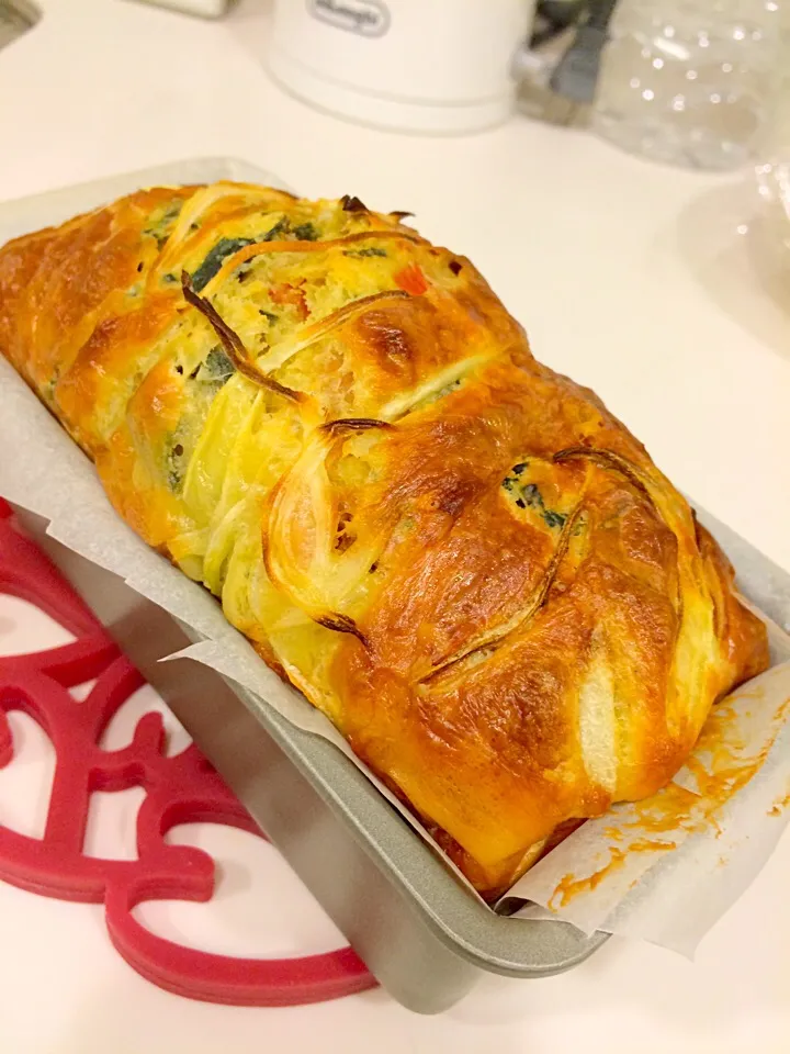 ほうれん草・ベーコン・パプリカのケークサレ|applekoさん