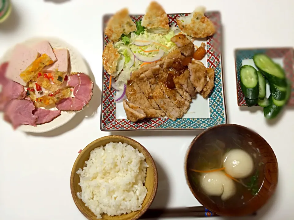 Snapdishの料理写真:生姜焼きともち豚で豚メイン❤️|ありさん