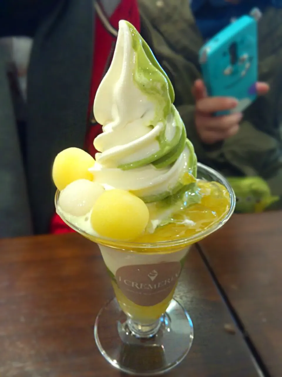 Green Tea & Milk Icecream with Yuzu Honey & Mochi|willklhさん