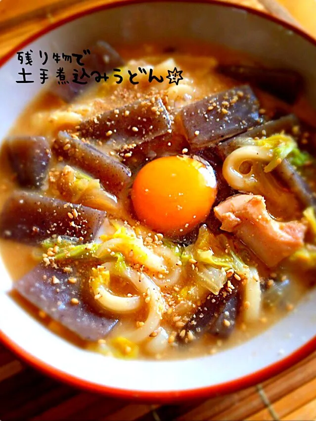 残り物の土手煮で♡煮込みうどん|MAPITEEさん