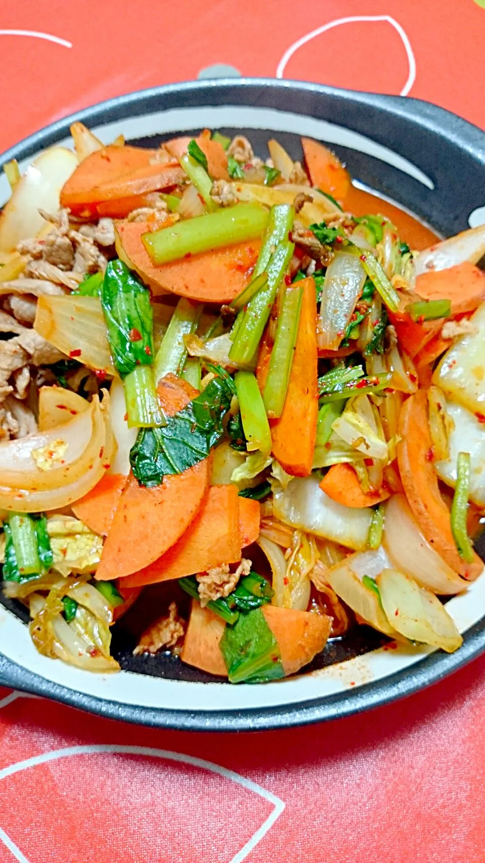 豚キムチ炒め|ぱやさん