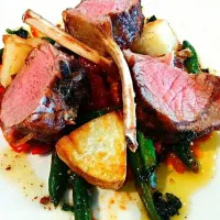 Lamb rack with a ratatouille type stew|Daniel & Trishar Kerekereさん