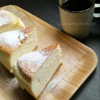 ホワイトチョコチーズケーキアレンジ❀バター.生クリーム無し。Ｗ食感のヘルシーお豆腐チーズケーキ♡