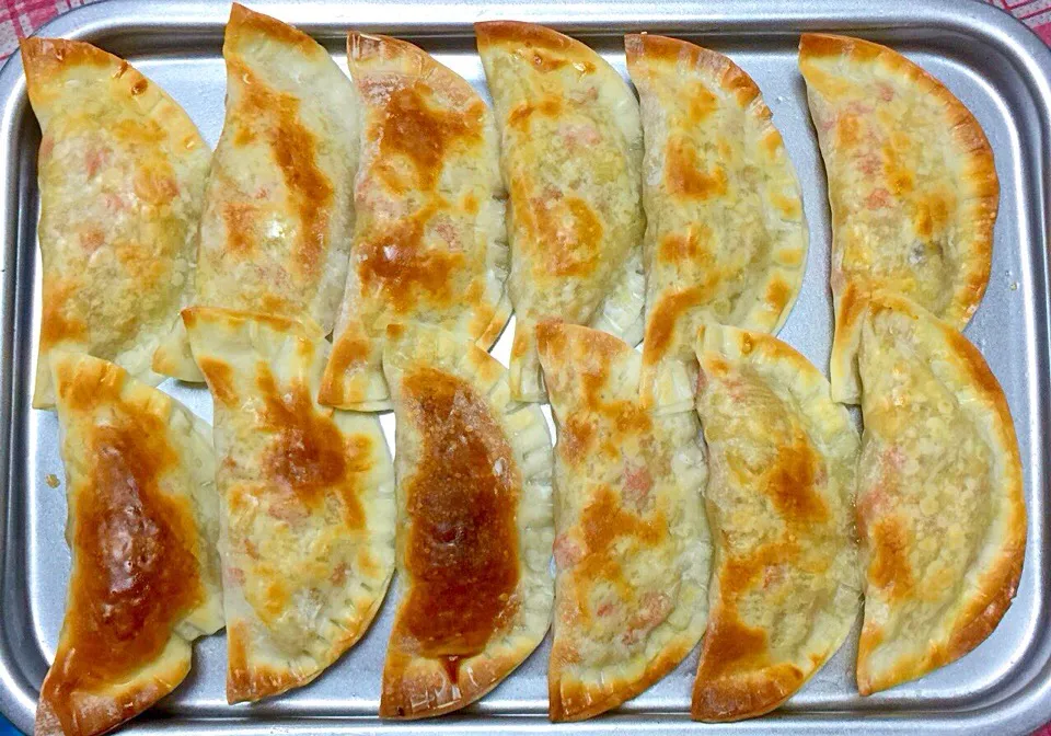 Empanada in wanton wrap. Something new to try on. :) nit bad at all. I looks gyoza though ;)|jans floraさん