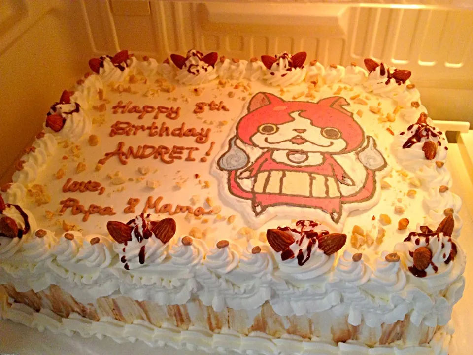 Snapdishの料理写真:homemadebirthdaycake#yokaiwatch|Len(^_−)−☆さん