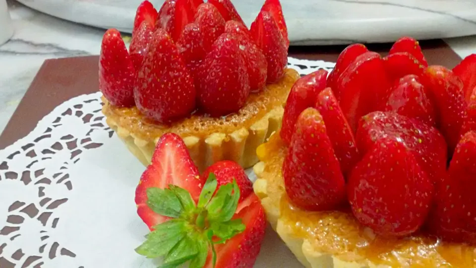 Homemade strawberry tart..😍|Christine Liaw 廖品廷さん