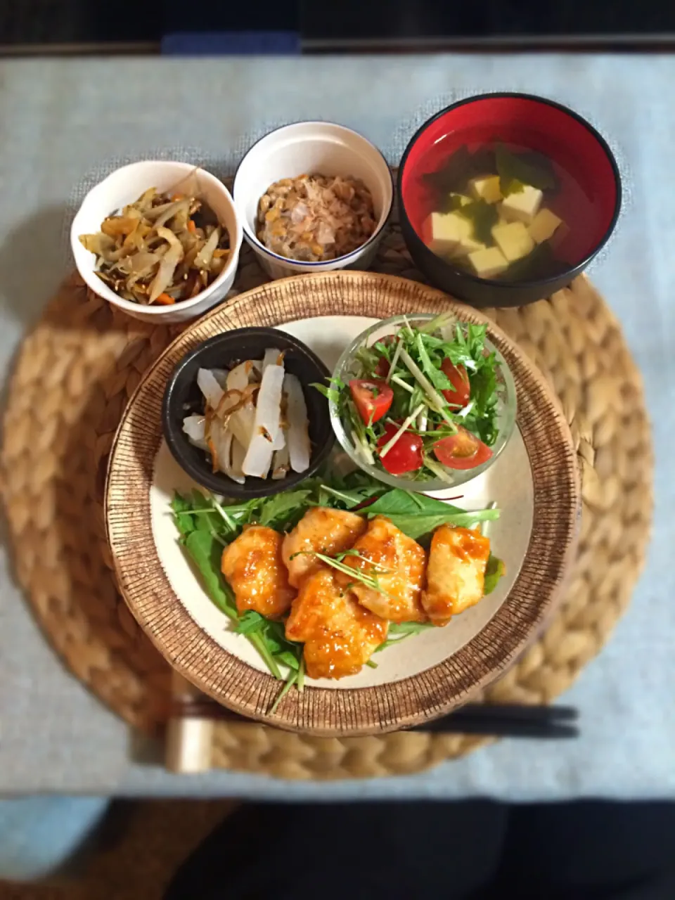 鳥ムネ肉の味噌マヨ焼き定食|Miku Ishimaruさん