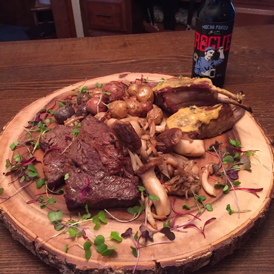 Ribeye, lamb chops & fingerlings|chef_MelissaWさん