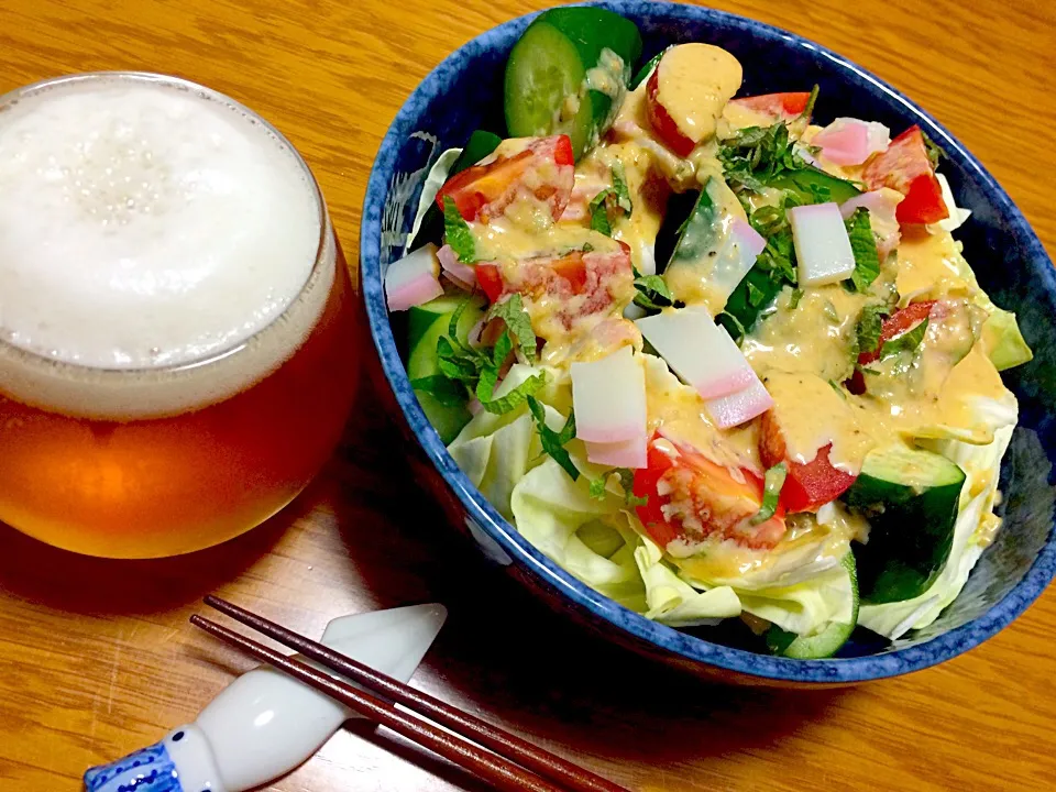 今日も元気だ！ビールが美味い❗️ nonさん、ありさん有難う🍻|風流料理人さん