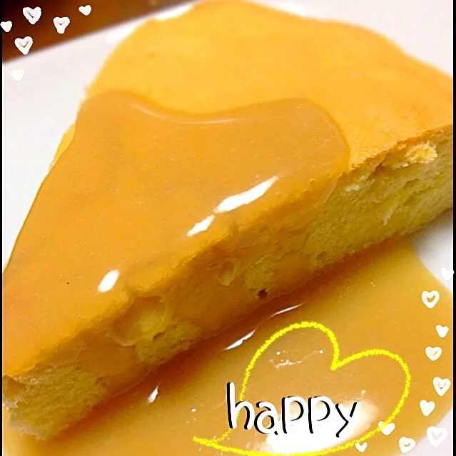 Snapdishの料理写真:米粉パンケーキonキャラメルソース♡グルテンフリースイーツ♡♡|さくさん