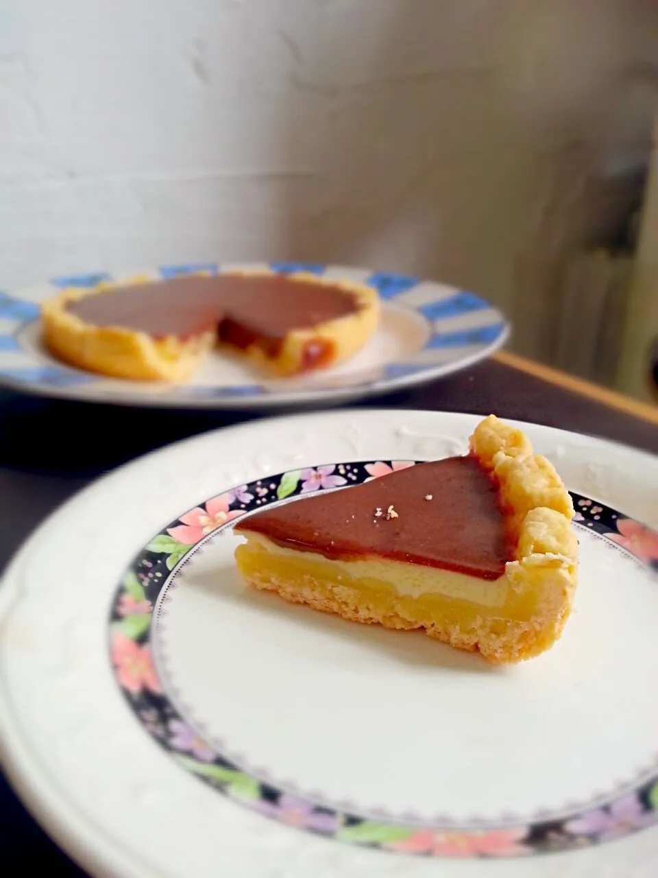 egg tart with chocolate ganache|Octia Floweriさん