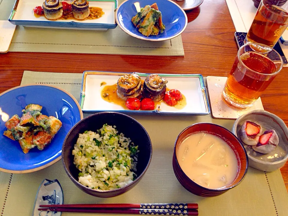 サンマのロールと菜飯|富永のり子さん