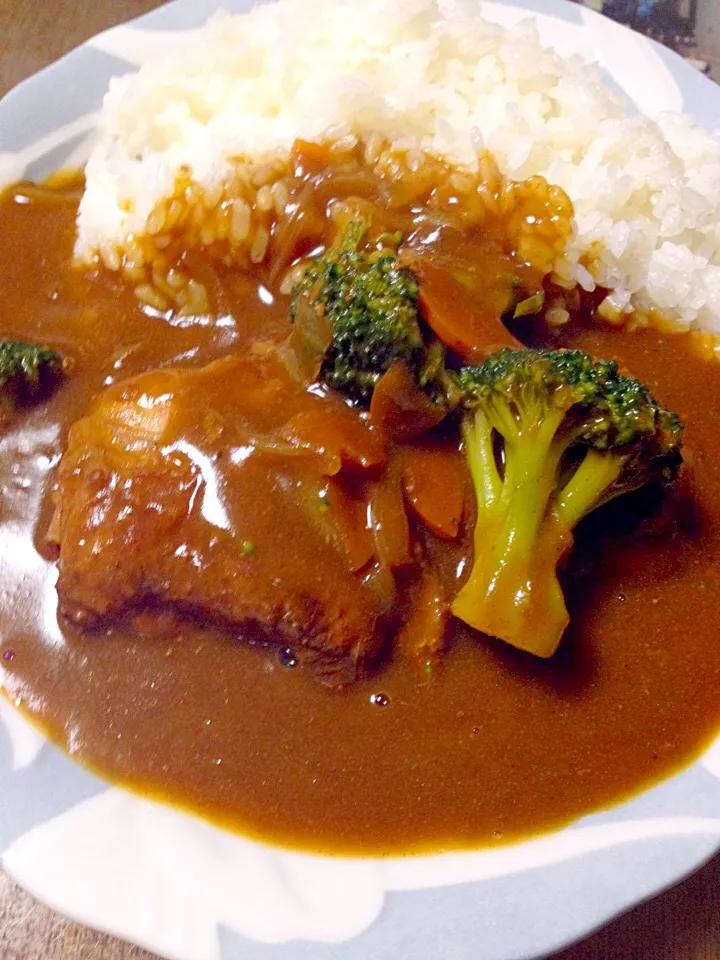 チキン胸肉赤ワイン煮カレー|のろさん