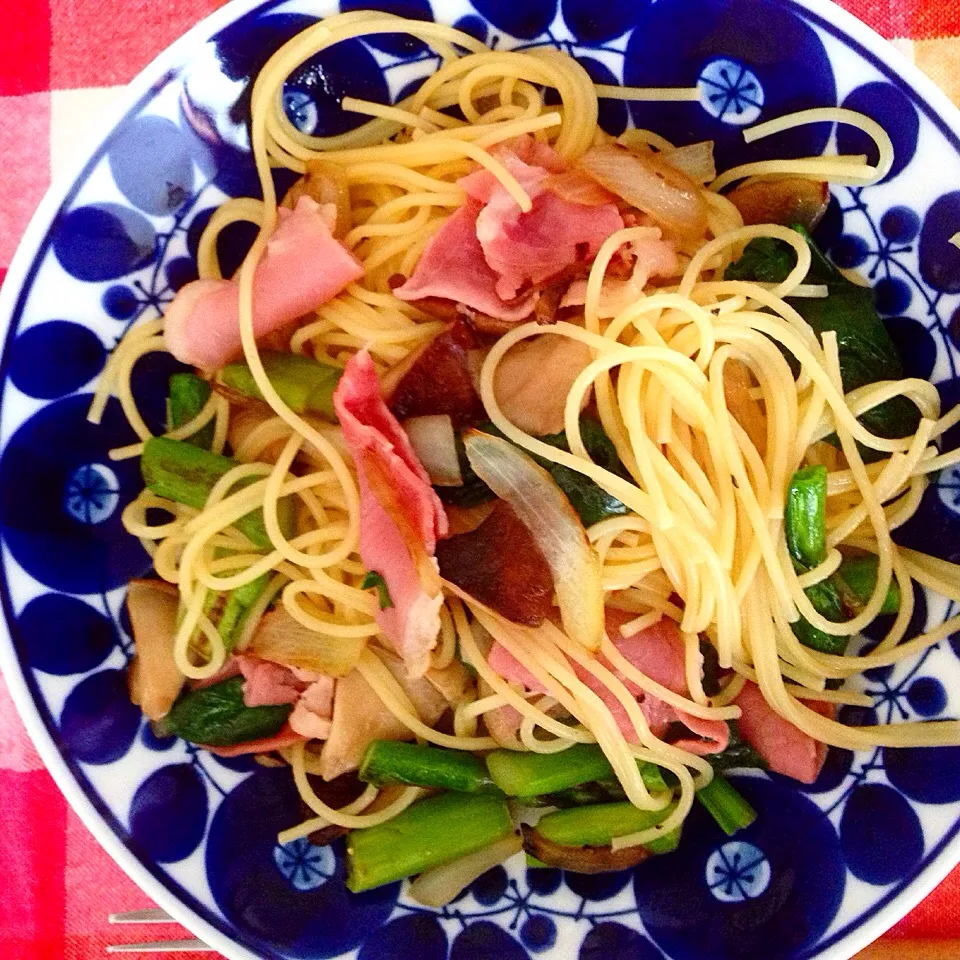 生ハムとアスパラのパスタ|Cuisineさん