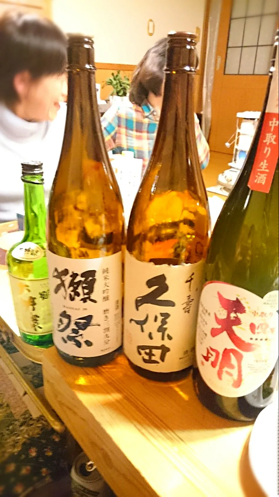 Snapdishの料理写真:日本酒4種🍶6人呑み❗Ｏ(≧∇≦)Ｏ|ナムナムさん