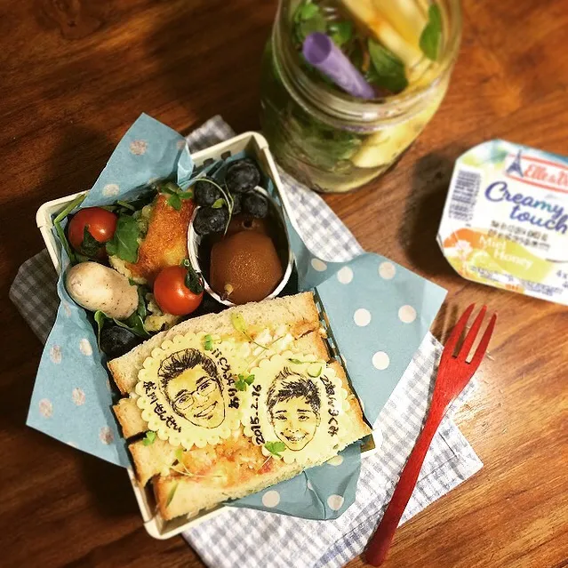 Snapdishの料理写真:Carbonara Sandwiches Lunch box. カルボナーラサンドイッチ弁当|Yuka Nakataさん