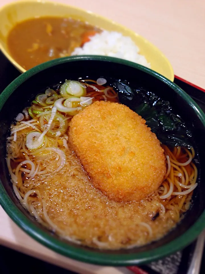 Snapdishの料理写真:カレーセット ＠ゆで太郎|石田尚之さん