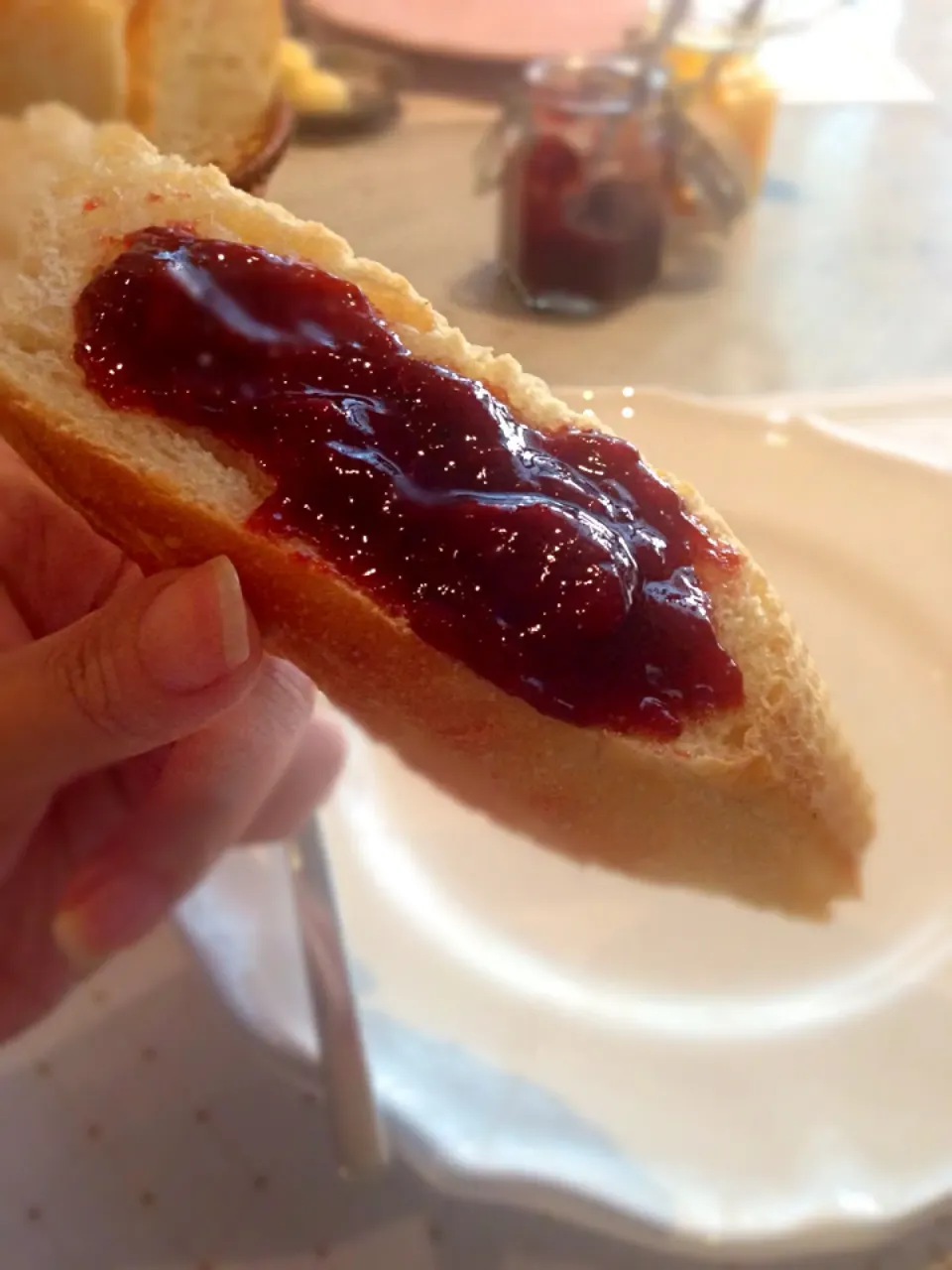 Snapdishの料理写真:Bagatte with home made jam|Pungkeeさん