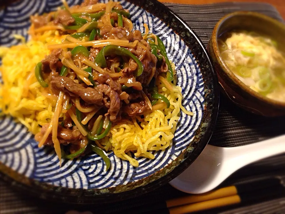 青椒肉絲麺|りえさん