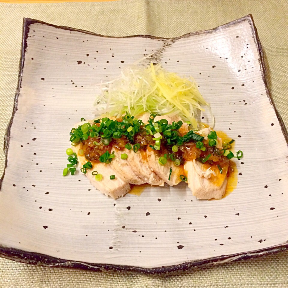 maipuさんの料理 一度で2品出来る簡単！ほったらかし蒸し鶏♪(´ε｀ )