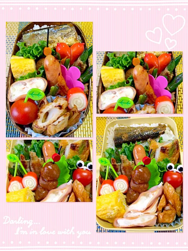 Snapdishの料理写真:愛妻弁当💕息子弁当👦|Bigmamaさん