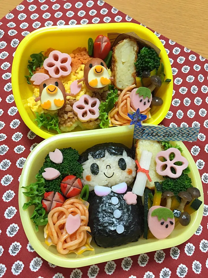 もうすぐ卒園式☆「卒園おめでとう」＆春色♪♪ペンギンそぼろお弁当(◍•ڡ•◍)❤|Junkoさん