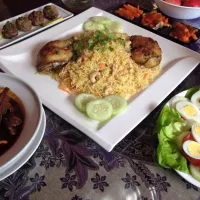 Savory Arabic Rice with grilled chicken.