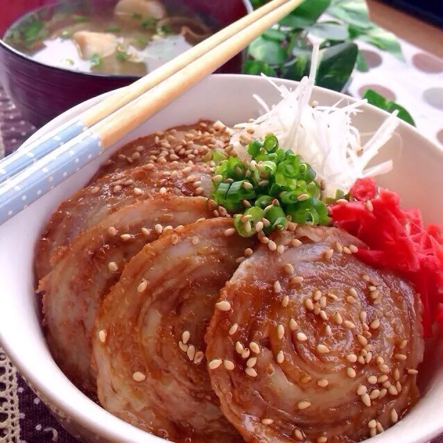 Snapdishの料理写真:豚バラスライスチャーシュー丼|優雨【ゆぅ】@ HMH所属さん