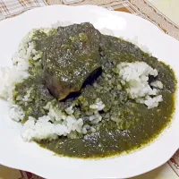 middle eastern dish( mallow with rice and red meat)|irisさん