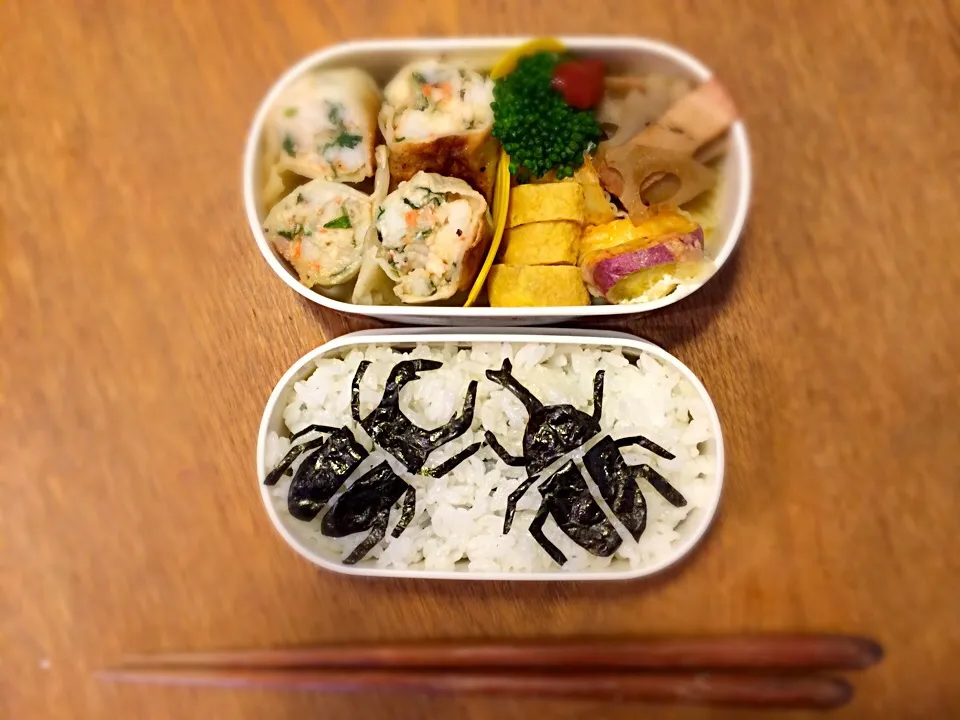 Snapdishの料理写真:カブクワ弁当。|dan_mesiさん